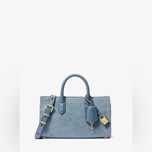 Michael Kors Mini Denim Scarlet Crossbody with Lock and Key- New with Tags!